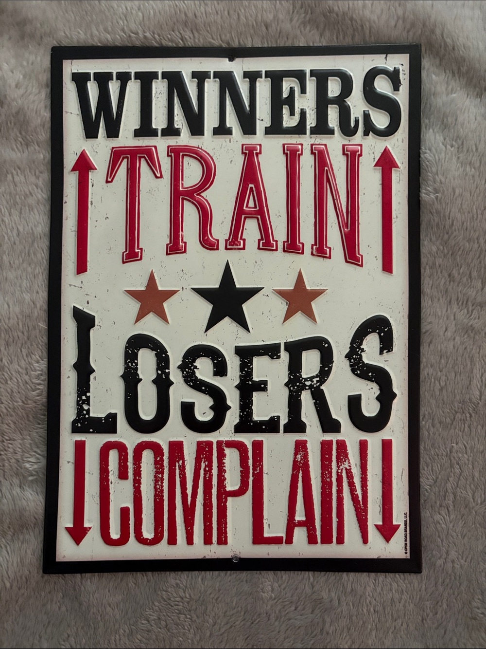 Open Road Brands Motivational Wall Sign - Red, Black, Brown